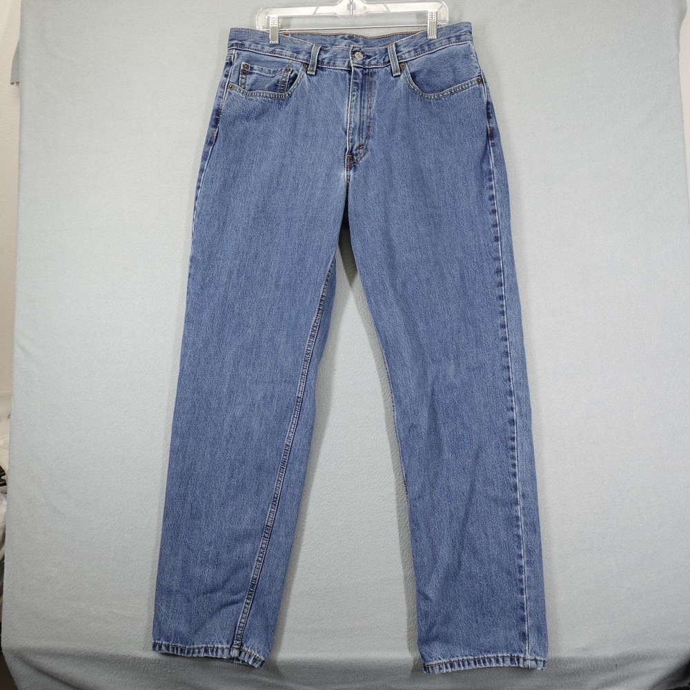 Levi's 550 Jeans Mens 36x34 Blue Relaxed Fit Tapered Leg Denim Pants Casual